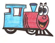 disegno di trenino colorato