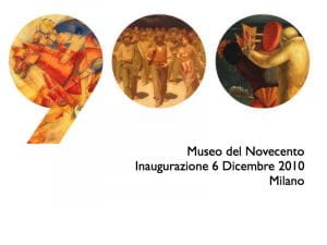 Manifesto dell'inaugurazione del Museo del 900 a Milano