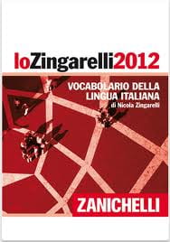 Copertina del vocabolario Zingarelli 2012
