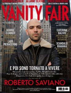 Saviano sulla copertina di Vanity Fair