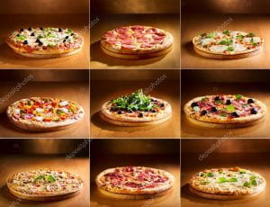 Immagini di differenti tipi di pizza