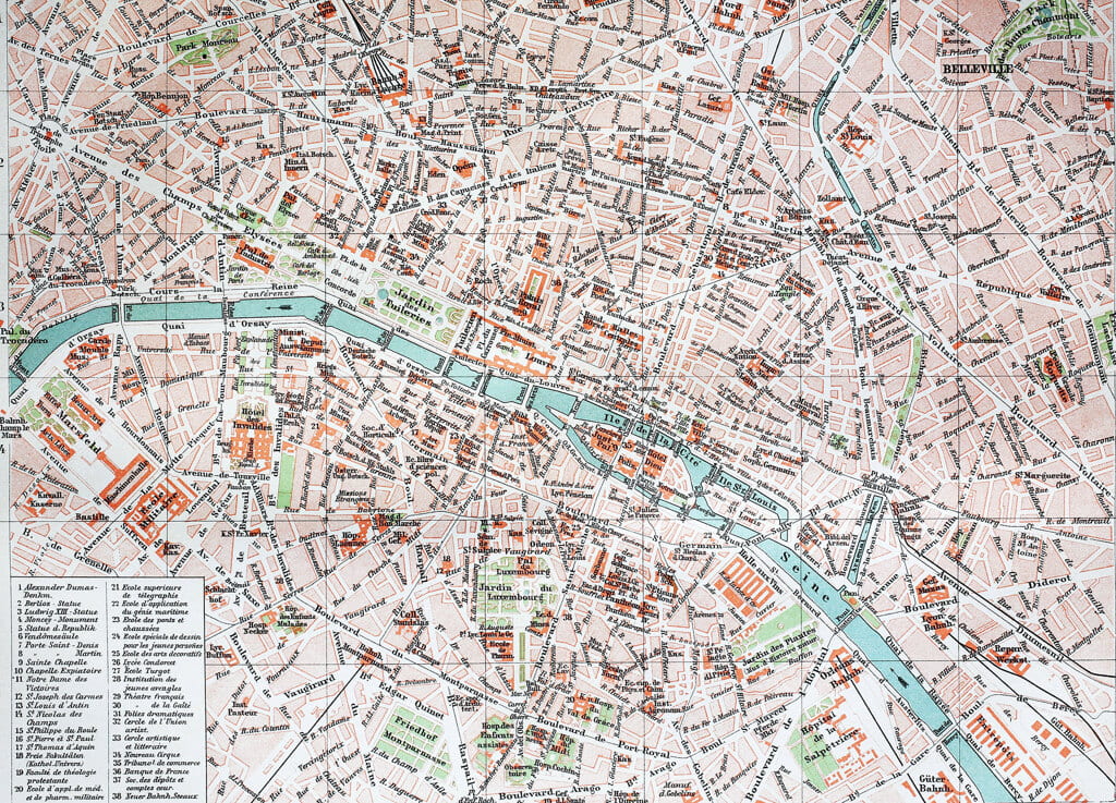cartina stradale di Parigi