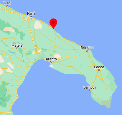 mappa della Puglia